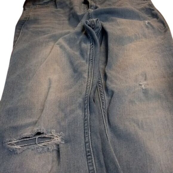 Hollister Size 7R 28x30 Jeans Womens High Rise Super Skinny Denim Blue Destroyed - Picture 4 of 11